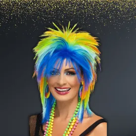 🎸 80s Rainbow Punk Wig – Bold, Wild & Full of Retro Attitude! 🌈🔥