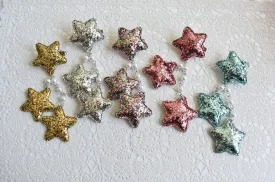 2-Way LG Glitter Star Clips (5 Colors)