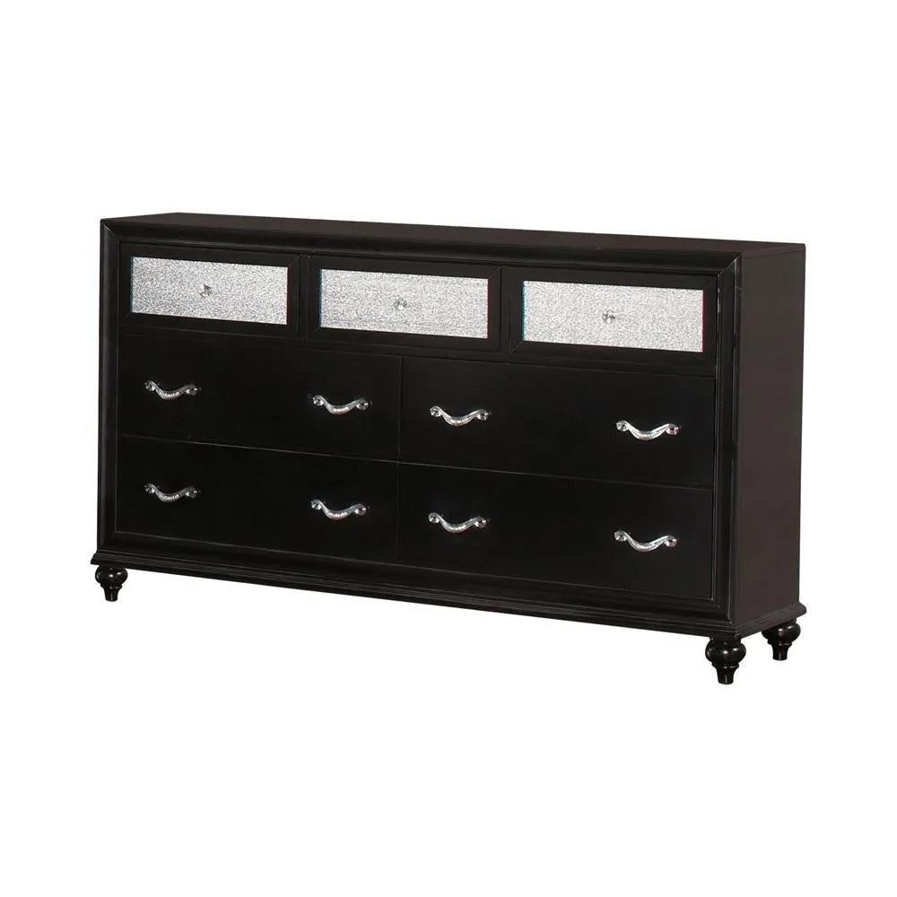 Barzini 7-drawer Rectangular Dresser Black