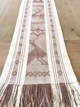 Bohemian heavy runner with fringes