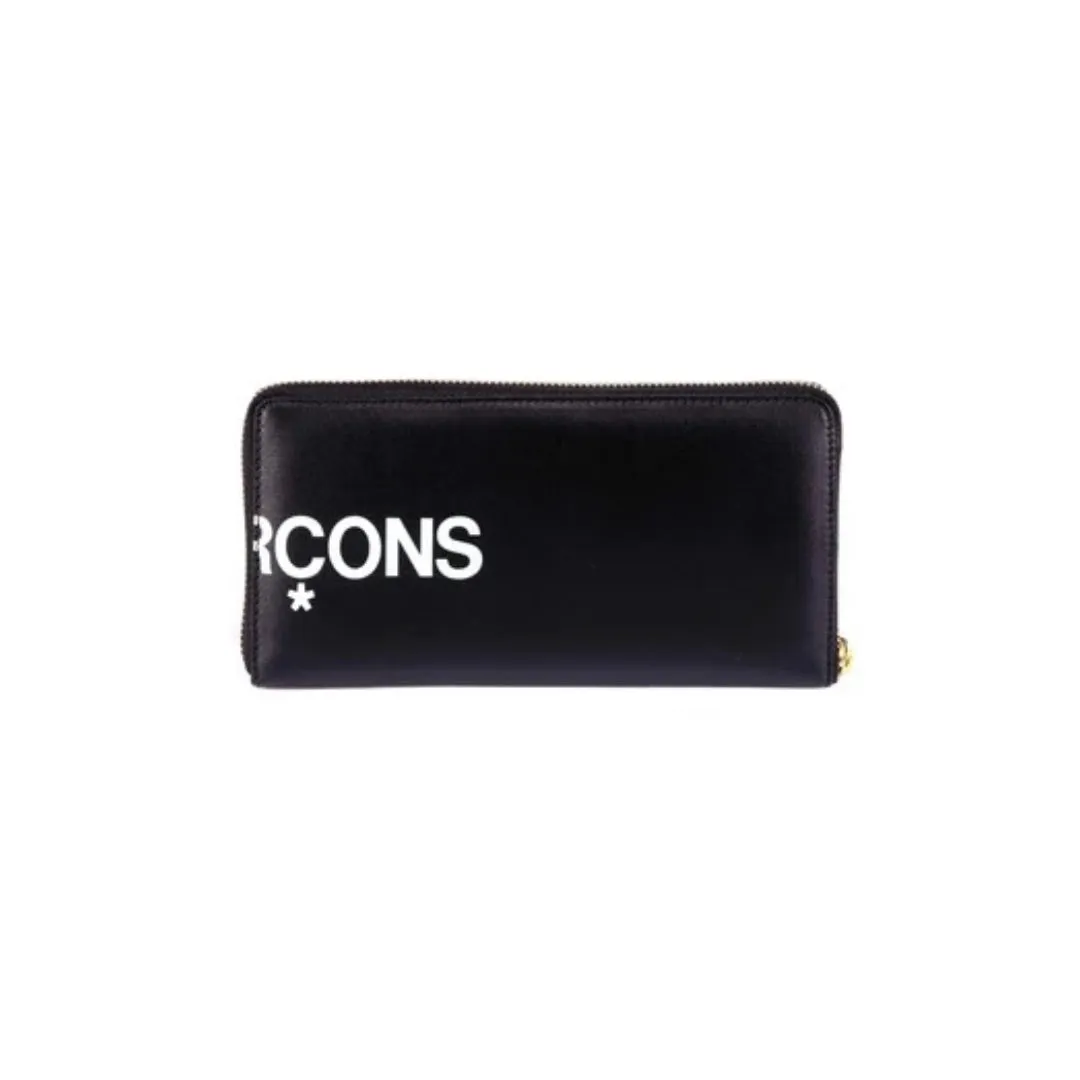 COMME DES GARÇONS HUGE LOGO CONTINENTAL WALLET BLACK