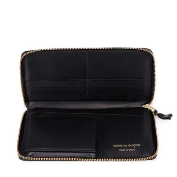 COMME DES GARÇONS HUGE LOGO CONTINENTAL WALLET BLACK