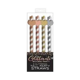 Copy of Glitterati Tall Boobie Party Straws - Pack of 8