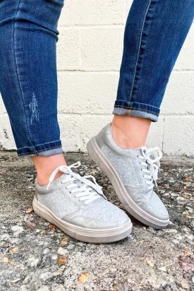 Corky's Rad Glitter Sneakers, Silver Metallic