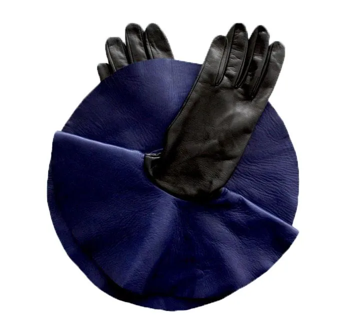 Danielle 4 - Women's Silk Lined Leather Gloves with Oversized Cuff