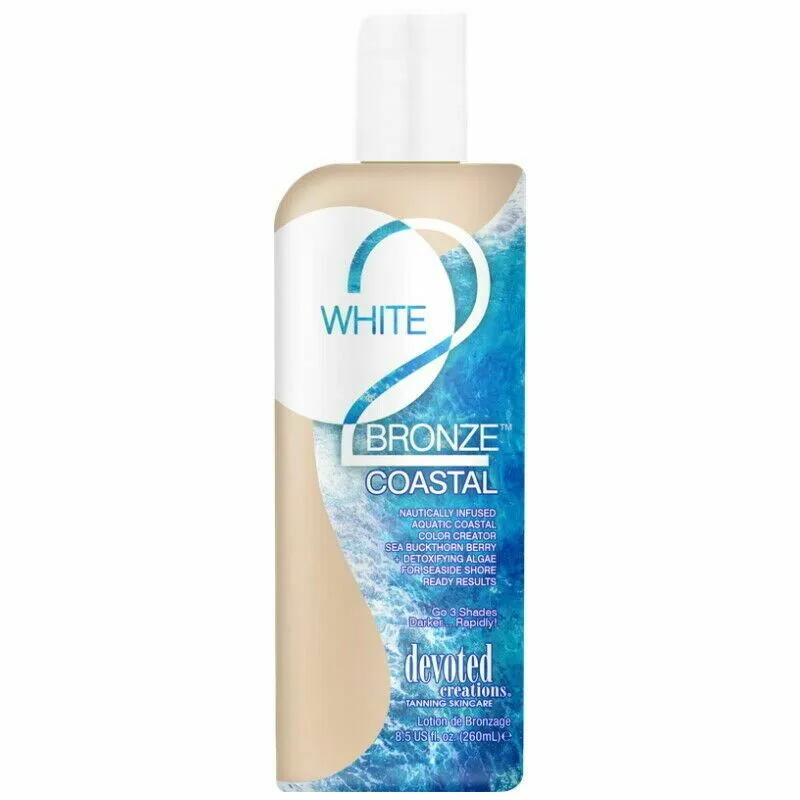 Devoted Creations White 2 Bronze Coastal Sunbed Anti Aging Tanning Lotion Cream