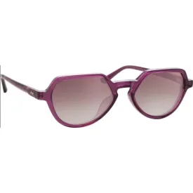 Dries Van Noten Men's Angular Purple Sunglasses DVN183C3SUN