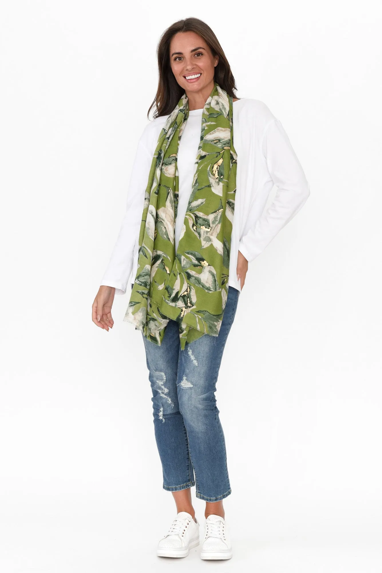 Fifi Green Garden Scarf