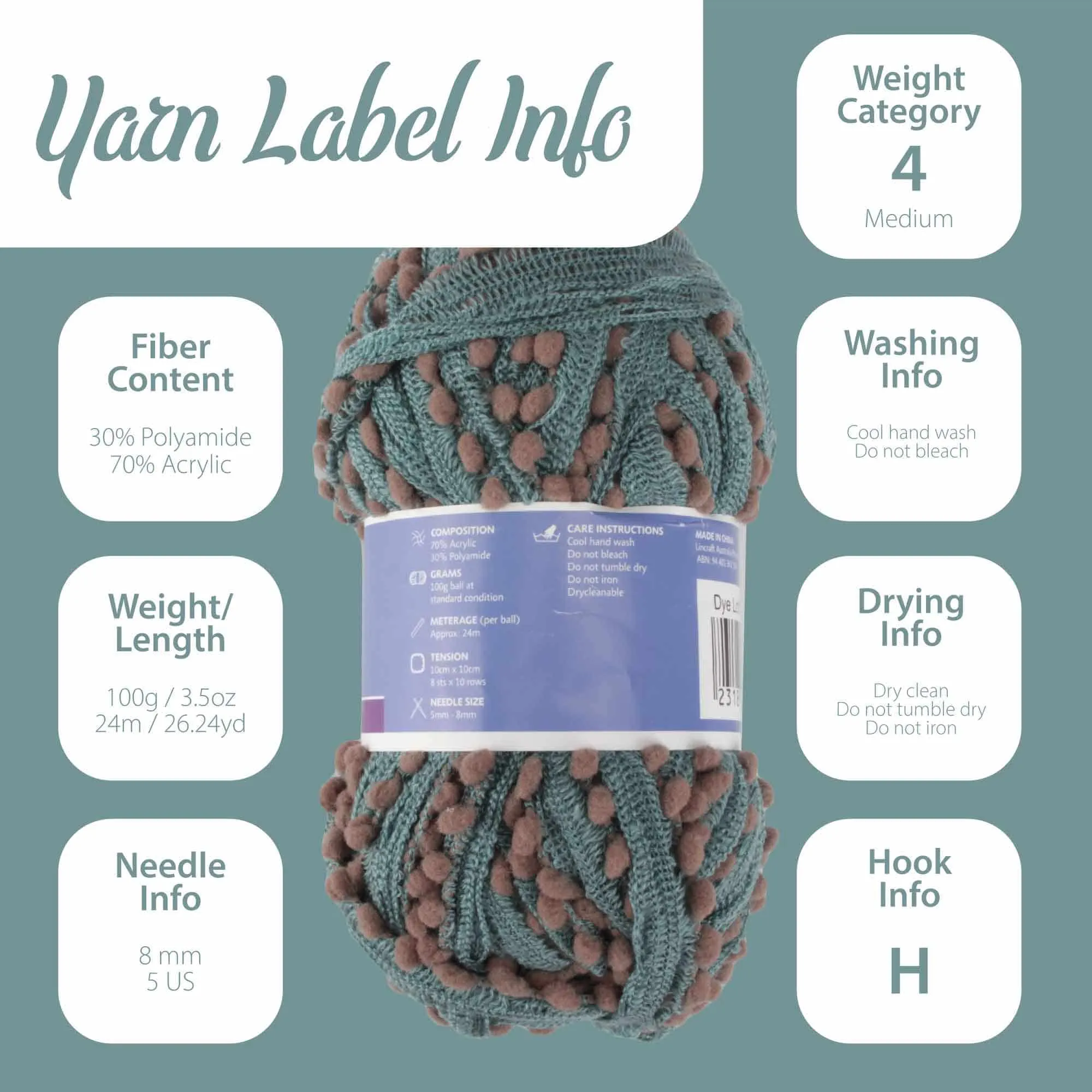 Fishnet Pom Pom Yarn