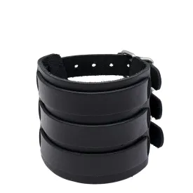 Funki Buys | Bracelets | Men's Leather 3 Tier Punk Wrist Band