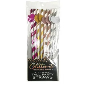 Glitterati - Boobie Tall Party Straws