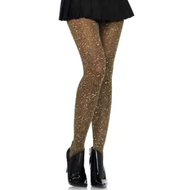 Glittery Black Gold Sheer Pantyhose - Leg Avenue