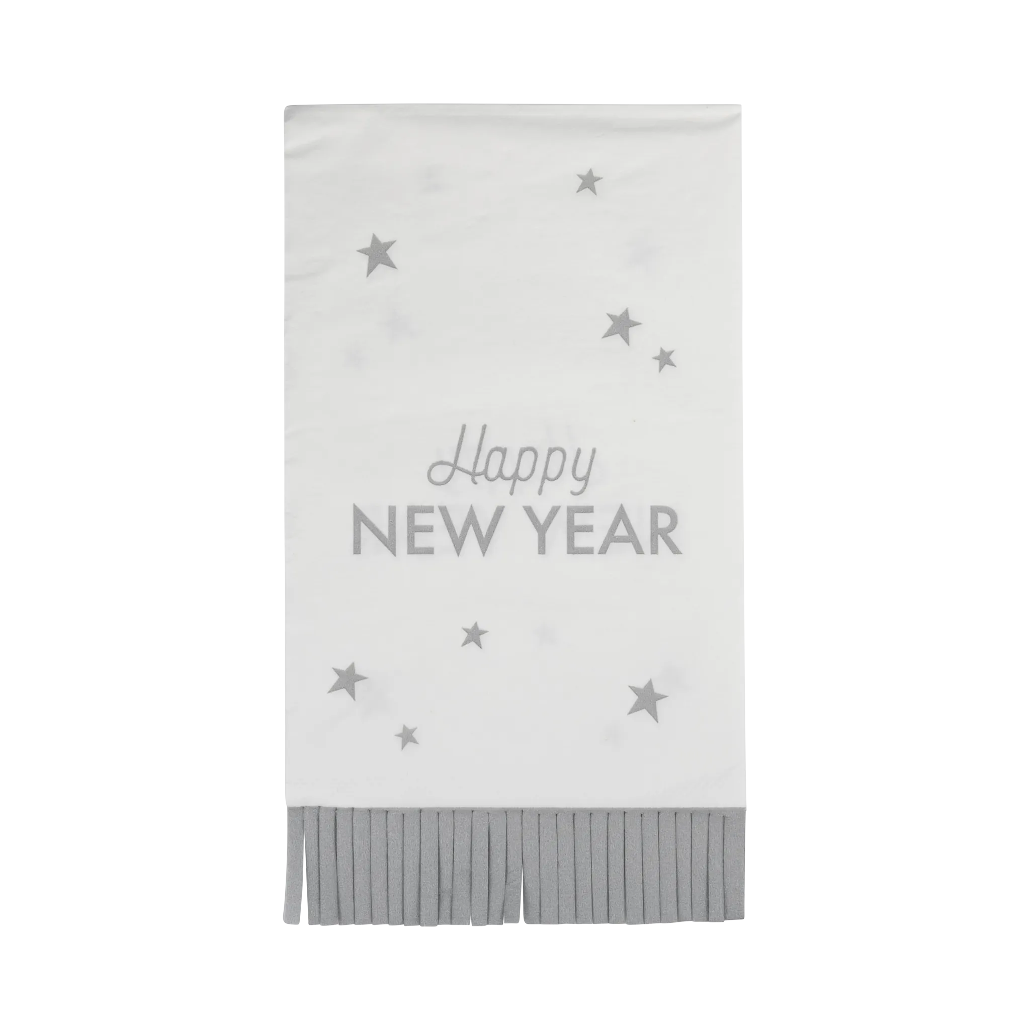 Happy New Year Fringed Dinner Napkin