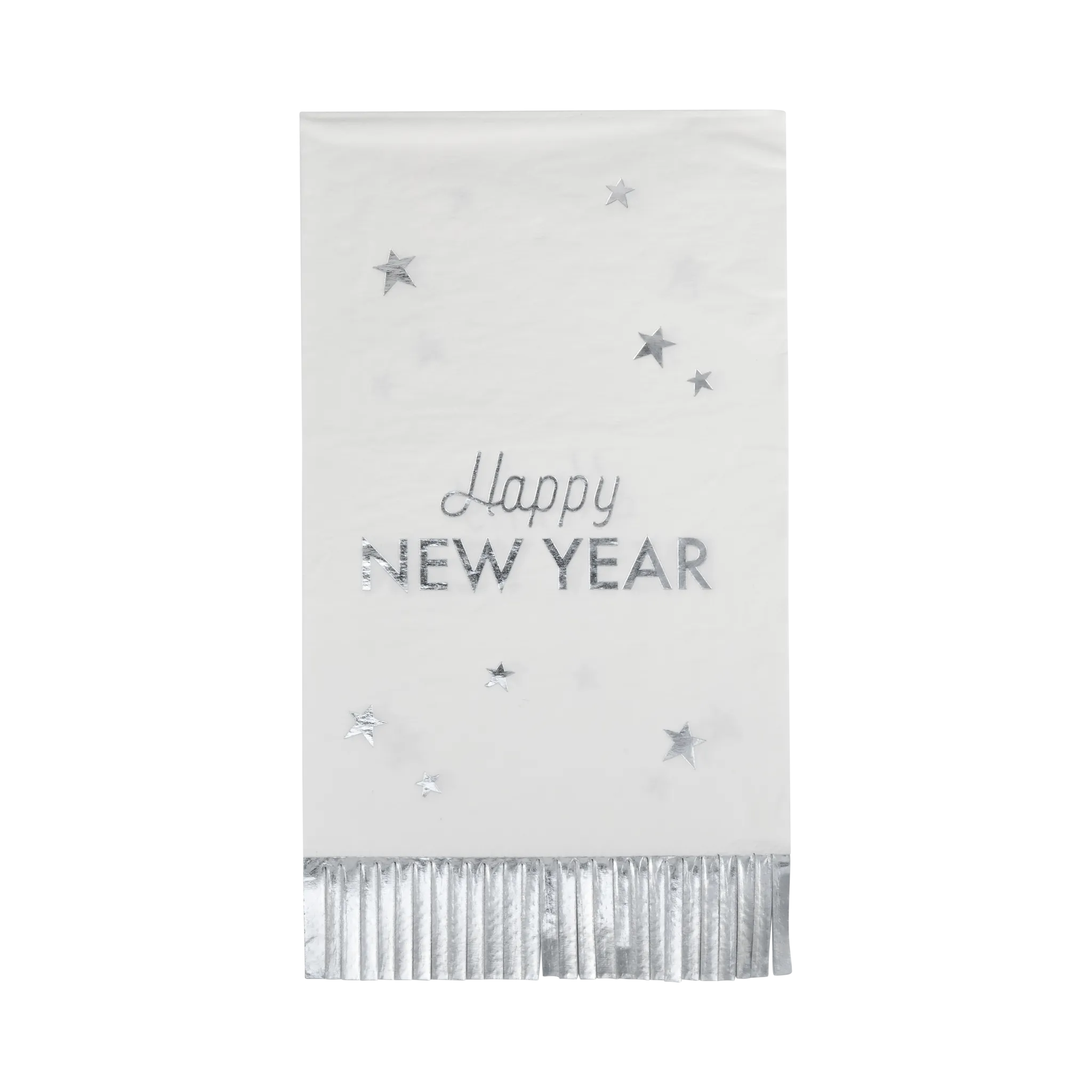 Happy New Year Fringed Dinner Napkin