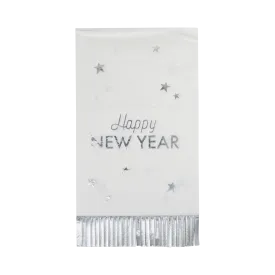 Happy New Year Fringed Dinner Napkin