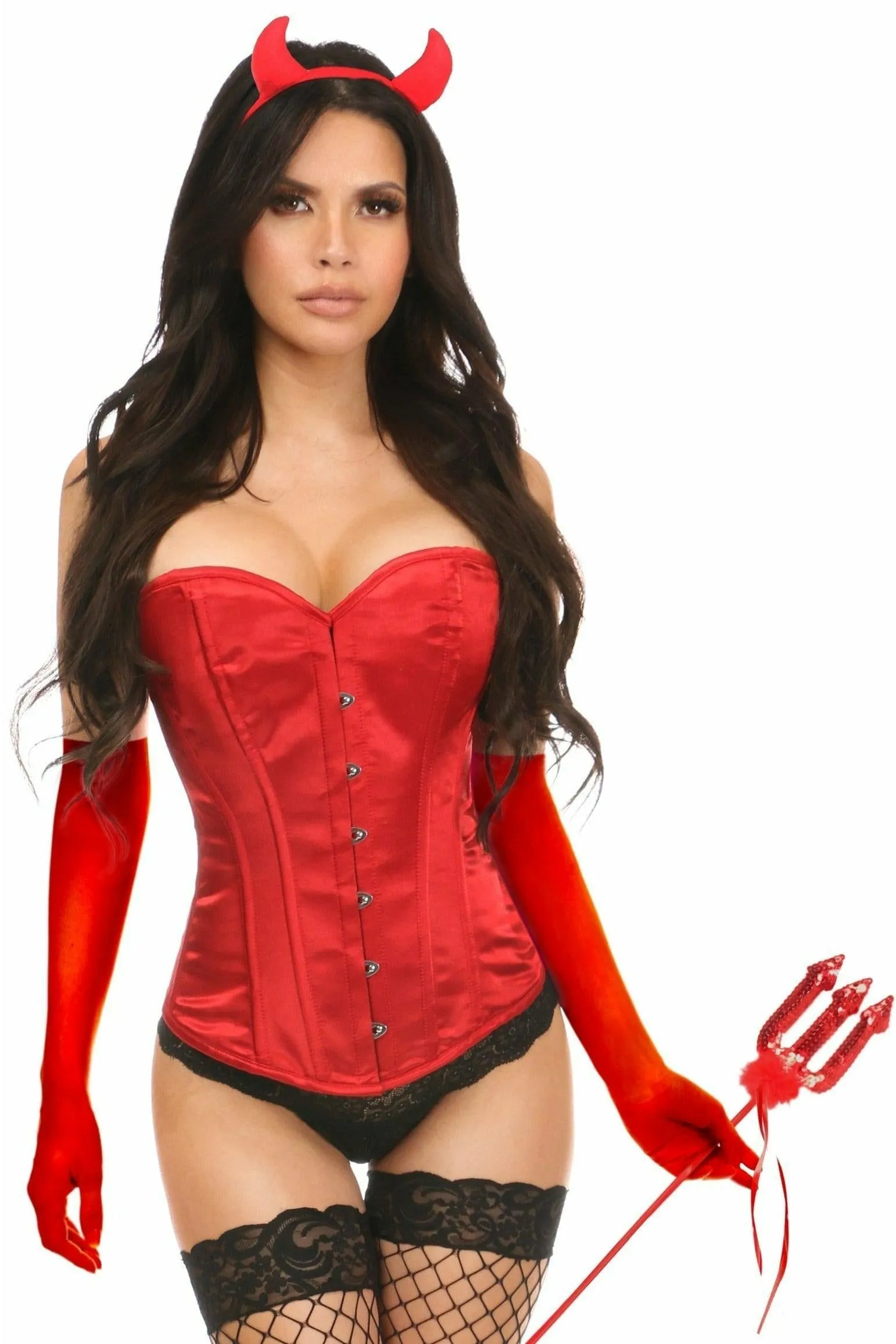 Lavish 4 PC Daring Devil Corset Costume