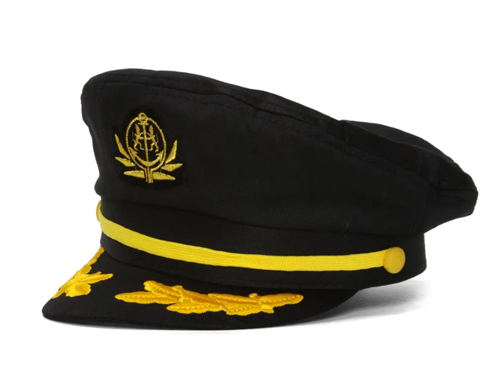 Mens Adjustable Captain's Cap