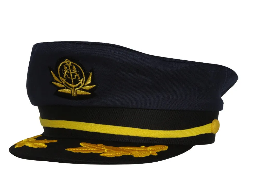 Mens Adjustable Captain's Cap