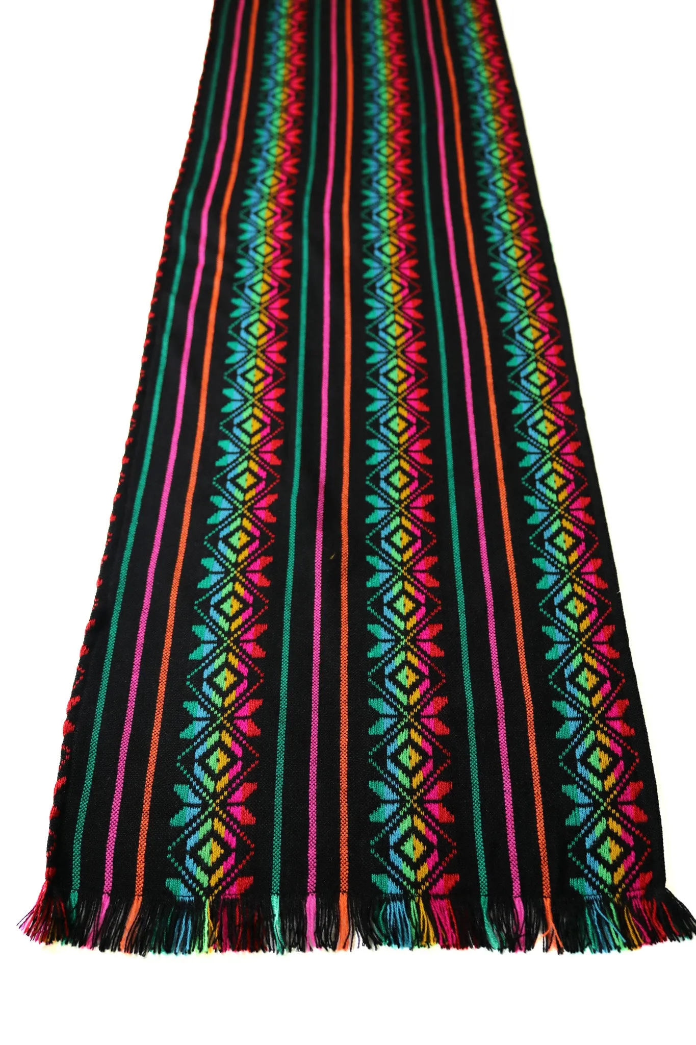 Mexican Fabric Table Runner - Bohemian Black