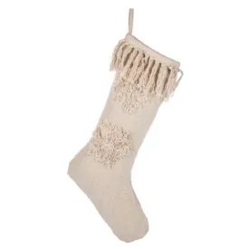 Natural Cotton Snowflake Stocking