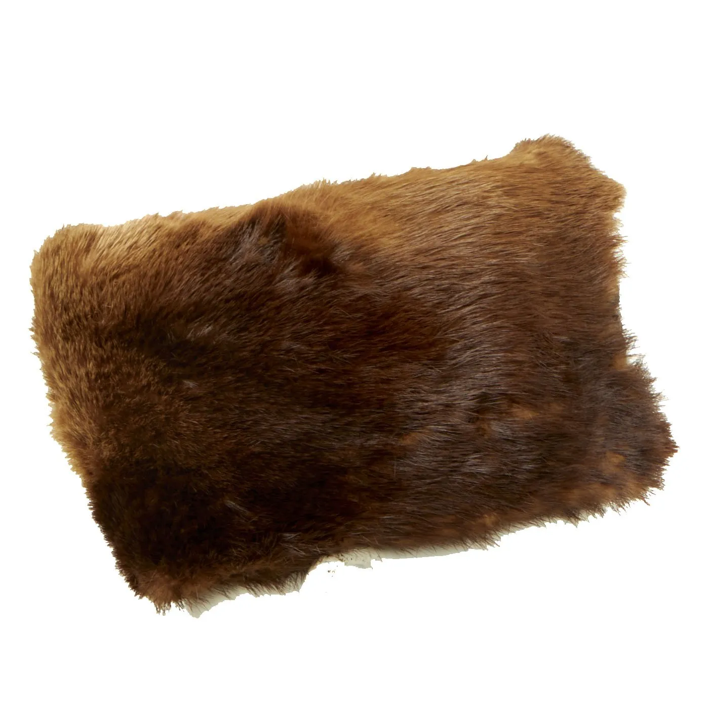 Original British WWII Royal Canadian Air Force Captain's Fur Cap with King's Crown Badge - RCAF