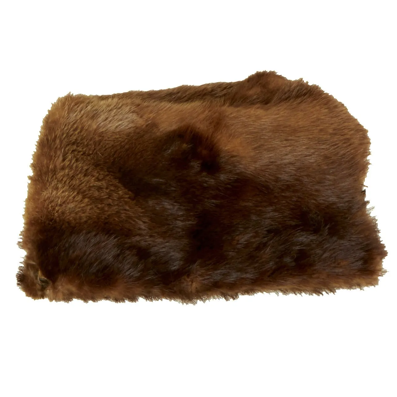 Original British WWII Royal Canadian Air Force Captain's Fur Cap with King's Crown Badge - RCAF