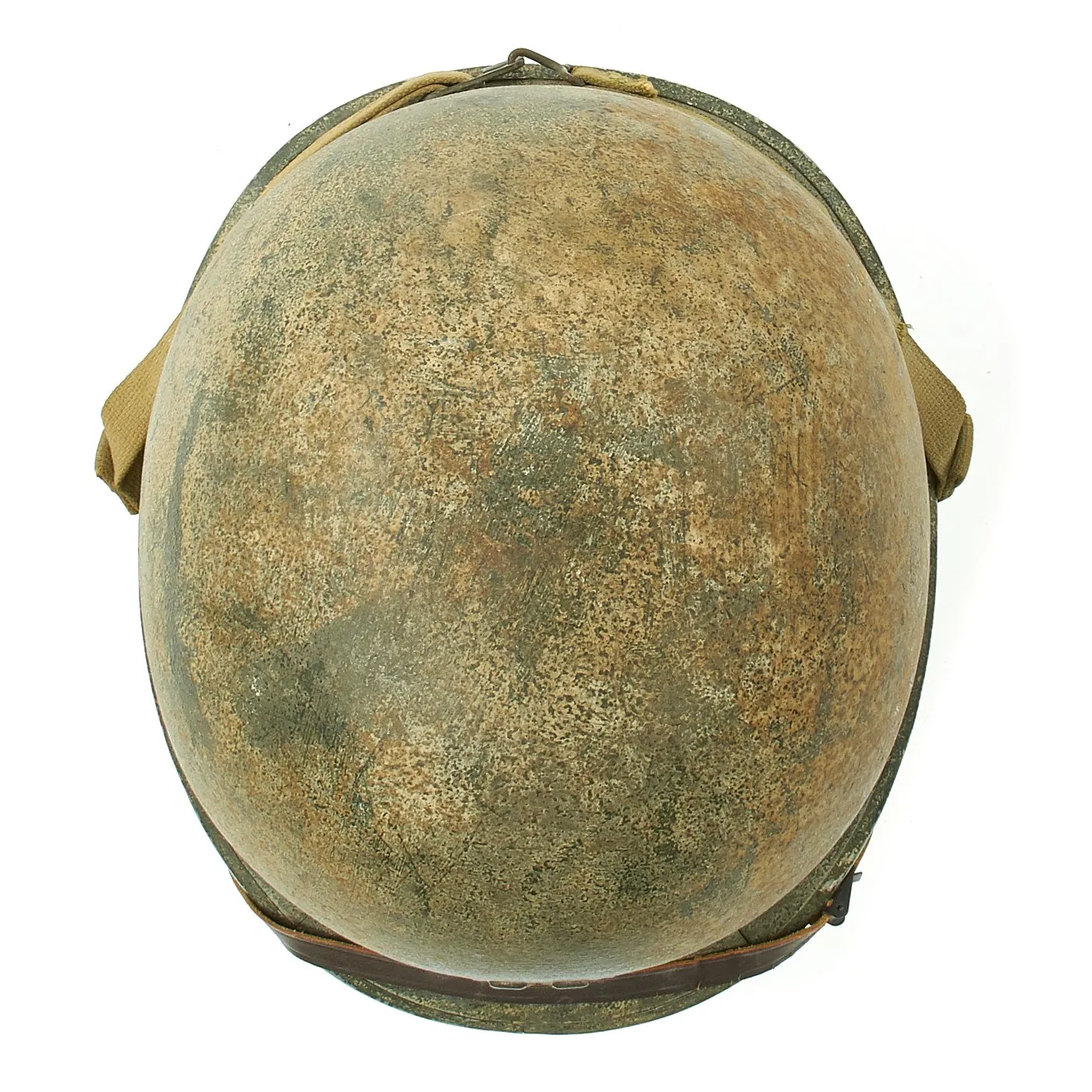 Original U.S. WWII Captain M1 McCord Fixed Bale Front Seam Helmet with Rare Hawley Liner