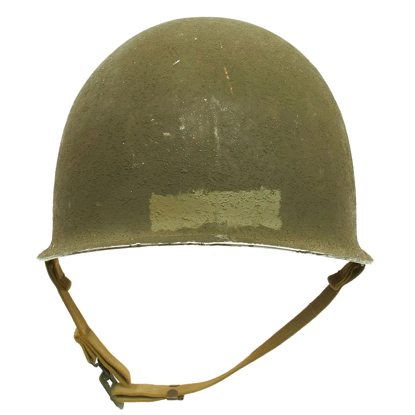 Original U.S. WWII Captain M1 McCord Fixed Bale Front Seam Helmet with Westinghouse Liner