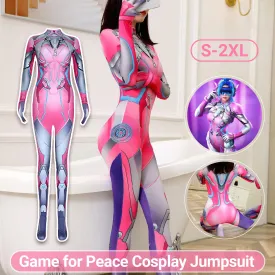 Overwatch' Rocket Girl Futuristic Jumpsuit Cosplay