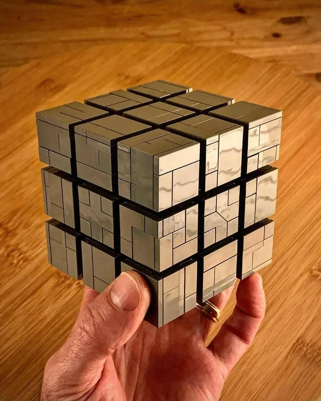 Patchwork/Melange Cube, by Zachary Steinman