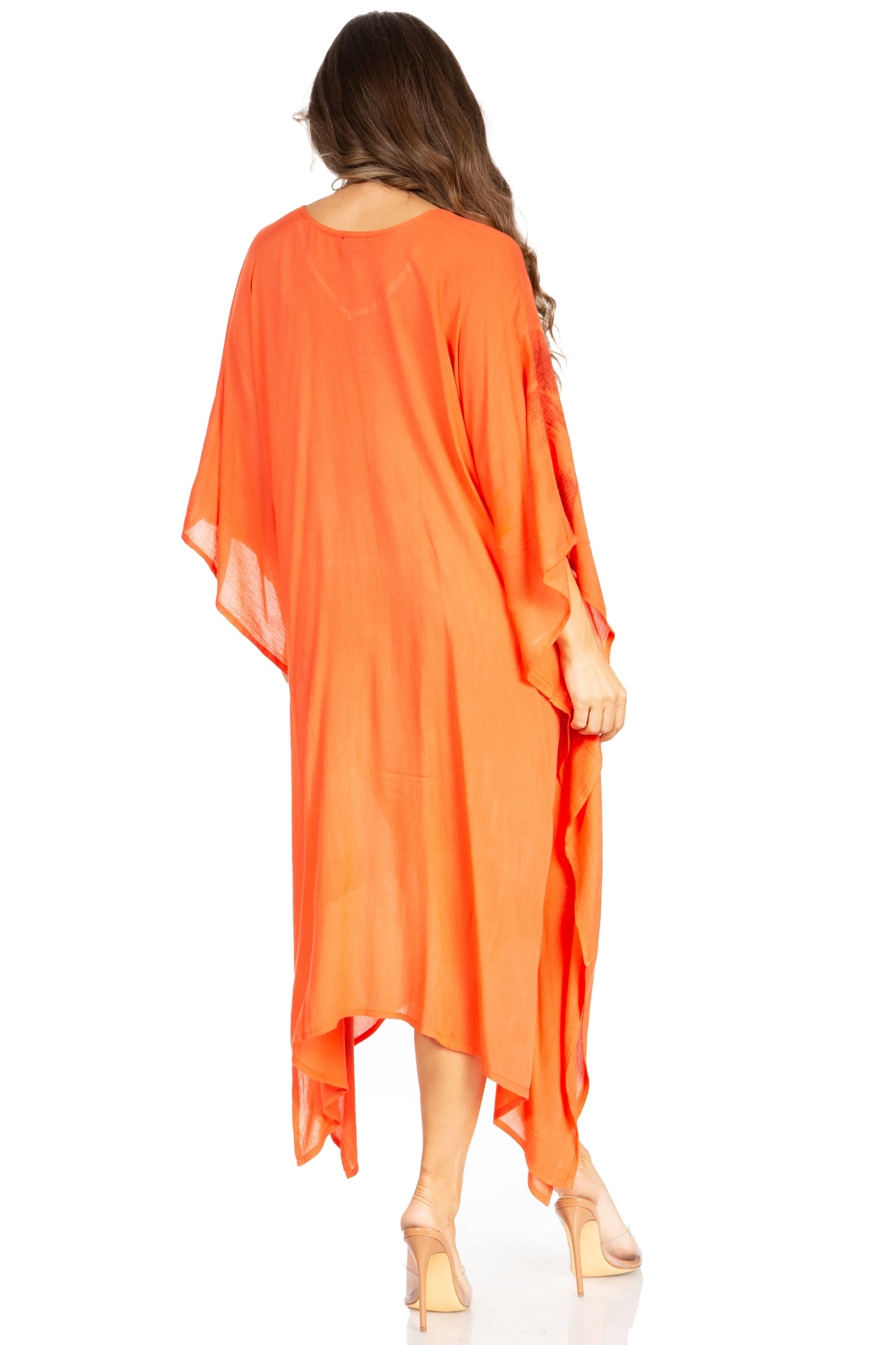 Sakkas Clementine Third Women's Tie Dye Caftan Dress/Cover Up Beach Kaftan Summer