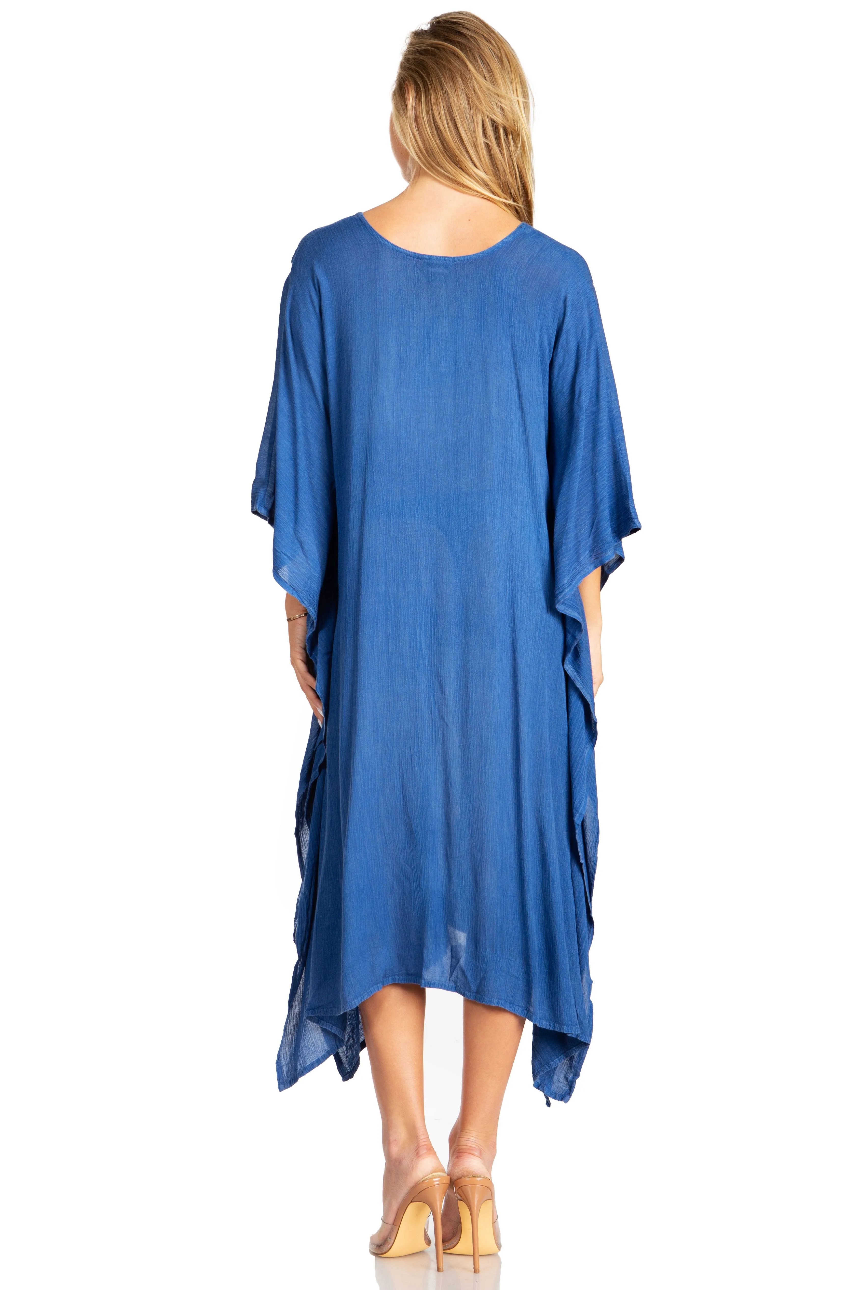 Sakkas Clementine Third Women's Tie Dye Caftan Dress/Cover Up Beach Kaftan Summer