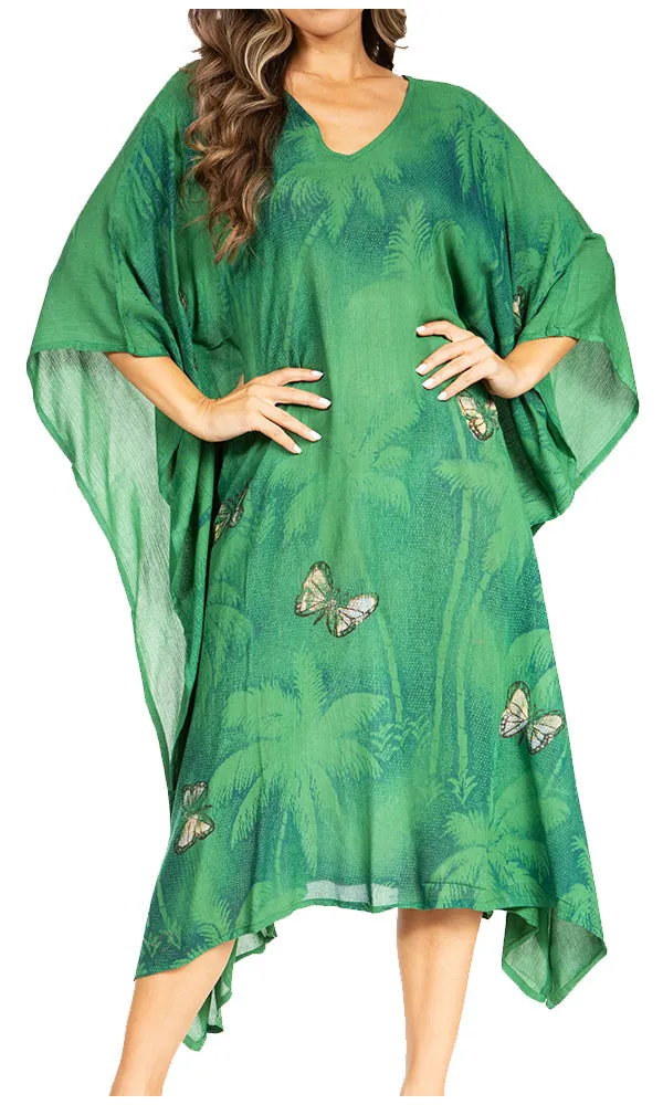 Sakkas Clementine Third Women's Tie Dye Caftan Dress/Cover Up Beach Kaftan Summer