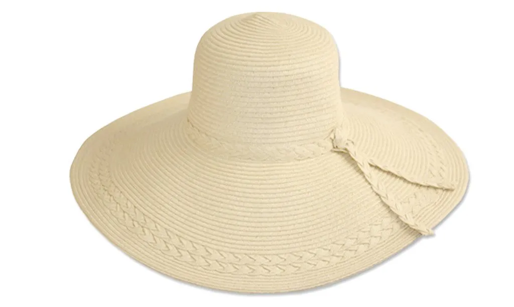 Sakkas Tropical Braided Accent Floppy Hat