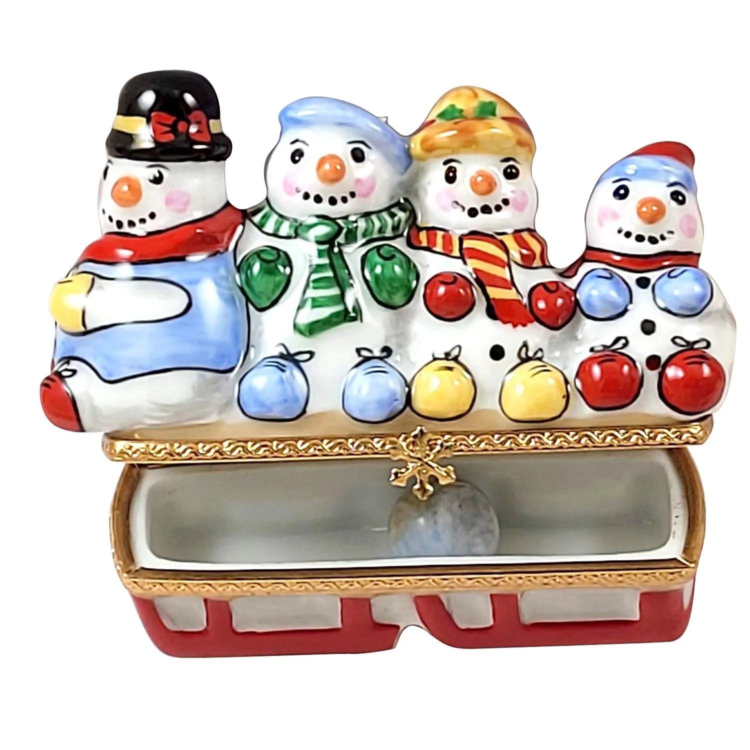 SNOWMEN ON SLED