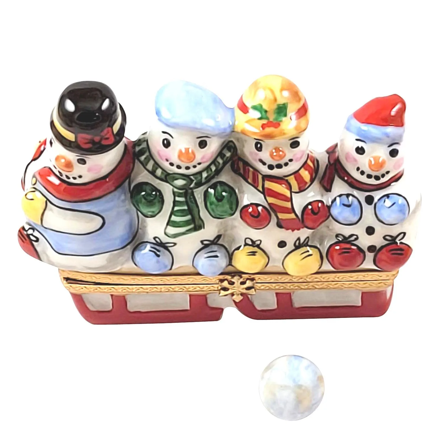 SNOWMEN ON SLED