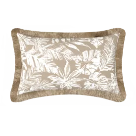 Tahiti Natural Escape - 30x50cm Fringed Outdoor Cushion