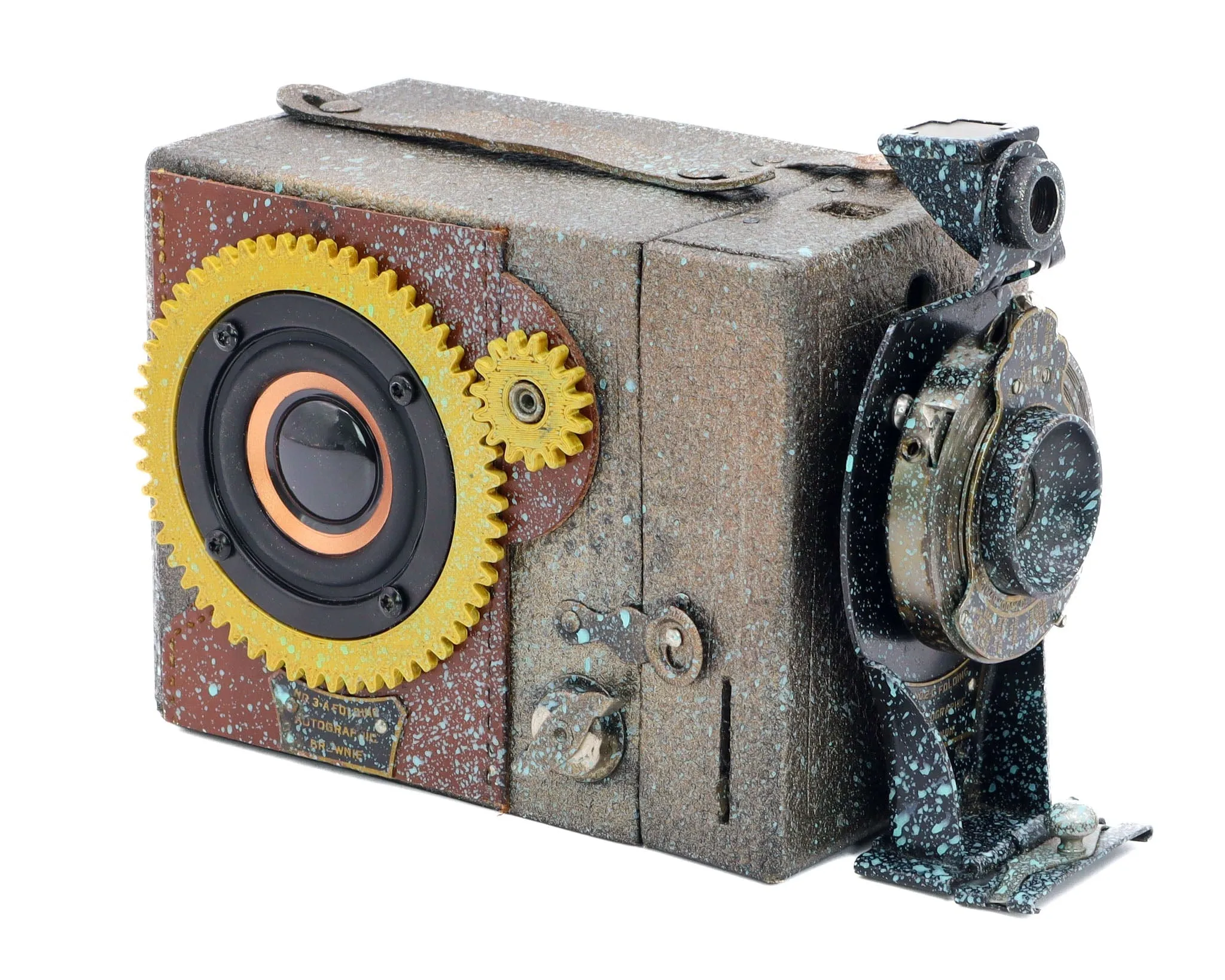 The Lost Treasure - Steampunk Bluetooth Speaker, Kodak Box Camera, Gifts for Geeks, Electronic Audio gadget, signed & numbered artwork