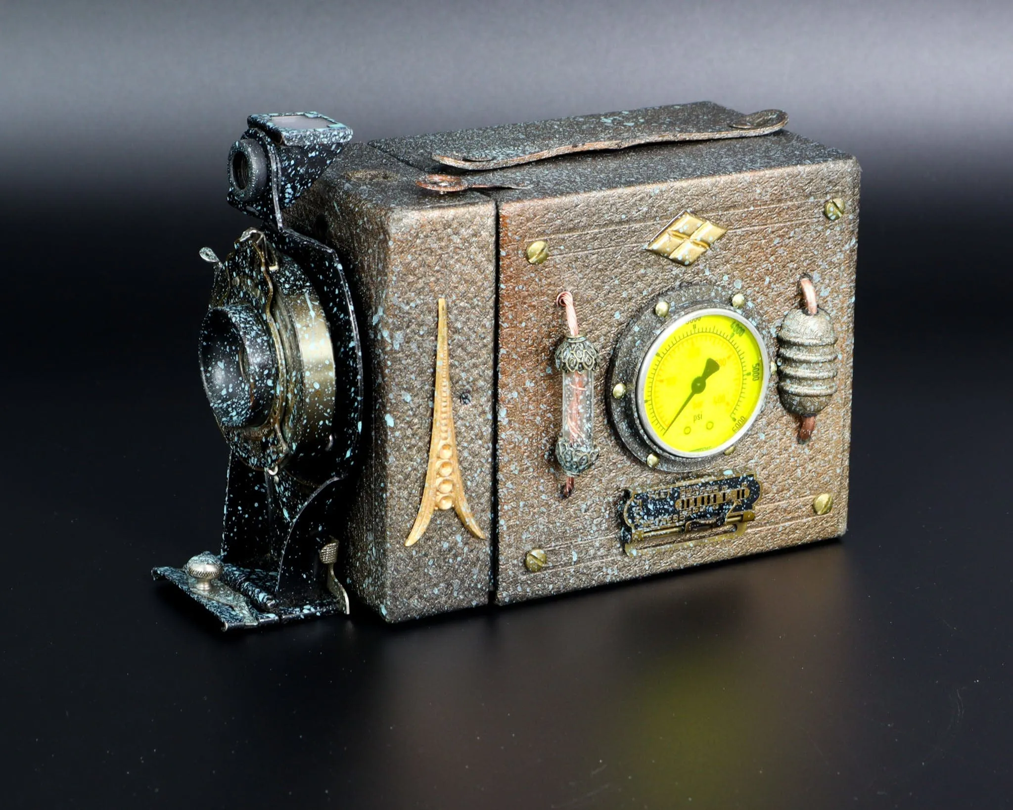 The Lost Treasure - Steampunk Bluetooth Speaker, Kodak Box Camera, Gifts for Geeks, Electronic Audio gadget, signed & numbered artwork