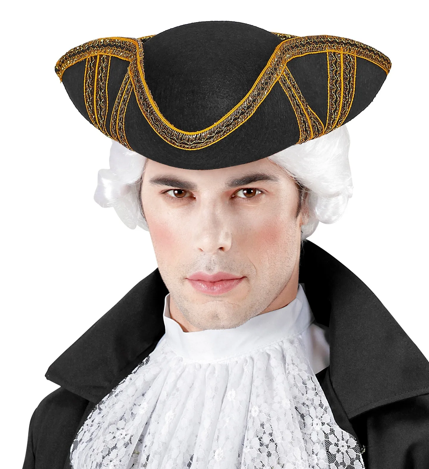 Tricorn Hat with Gold Trim