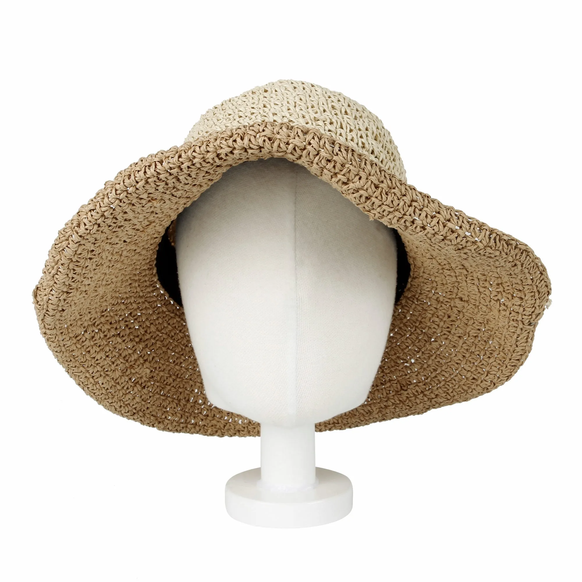 Women Floppy Flanging Straw Sun Hat Summer Beach Cap Wide Brim SLH1256