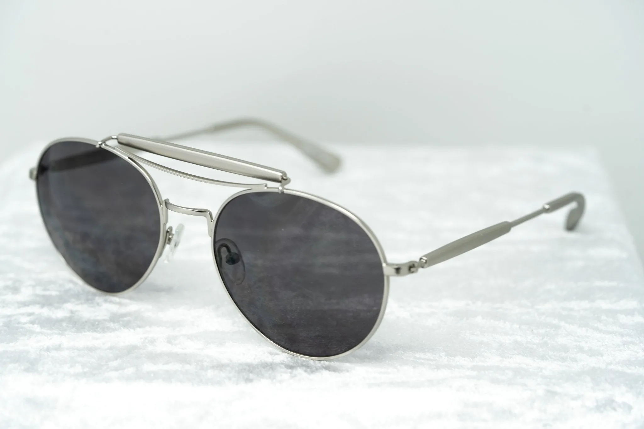 Yohji Yamamoto Sunglasses Round Silver and Grey YY12RIDERC1SUN